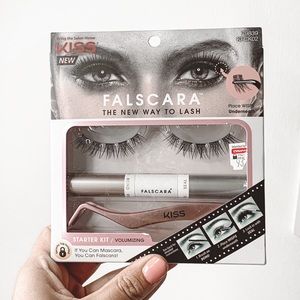 New KISS Falscara Volumizing black faux lashes complete starter kit